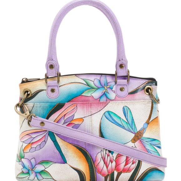 NWT - Anna by Anuschka - Leather Hand-Painted Satchel